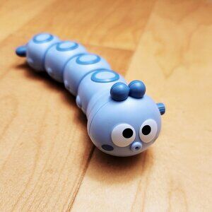 Caterpillar Blue Mechanical Wind-up Moving Toy for Children and Pets